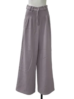 Purple Pleated Wide Legged Pants TEM