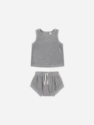 Quincy Mae - Terry Tank and Short Set - Lagoon