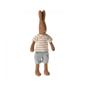 Rabbit Size 1, Chocolate Brown, Striped Blouse   Shorts