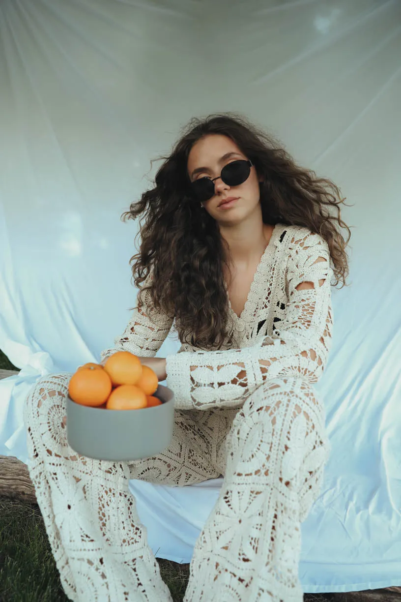 Rae: Crochet Effect Pants