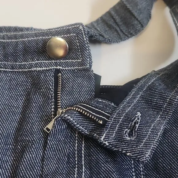 Revolve h:ours Womens Altagracia Linen Blend Cut Out Chambray Skort SZ XS NWOT