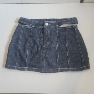 Revolve h:ours Womens Altagracia Linen Blend Cut Out Chambray Skort SZ XS NWOT