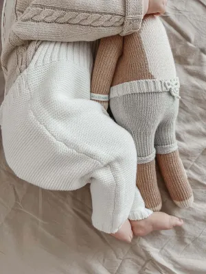 Rib Detail Overalls | White