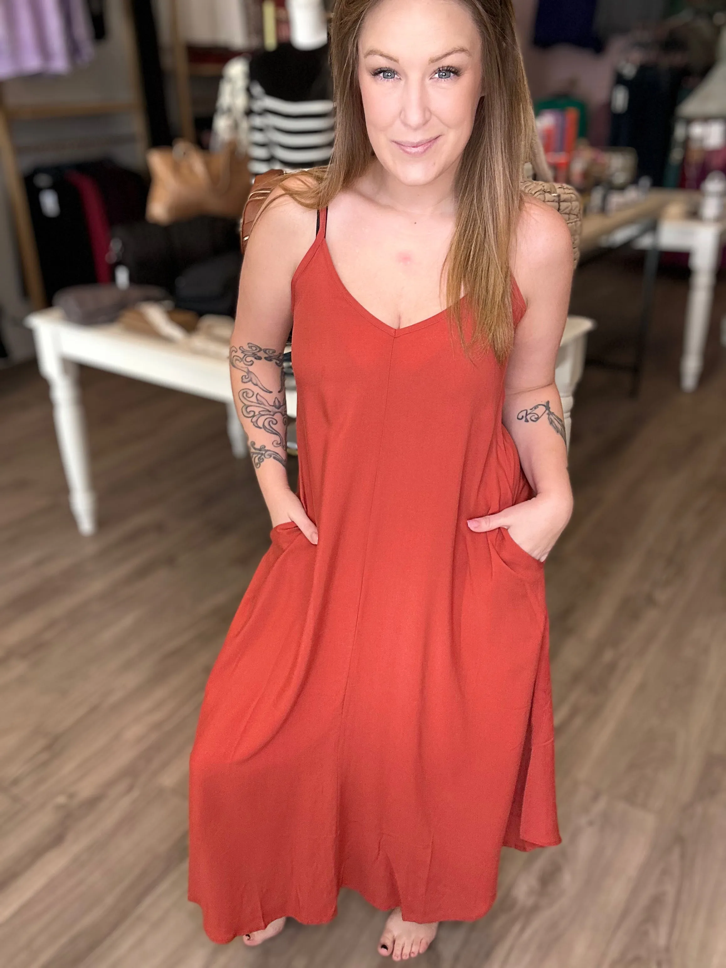 Rust Cami Dress