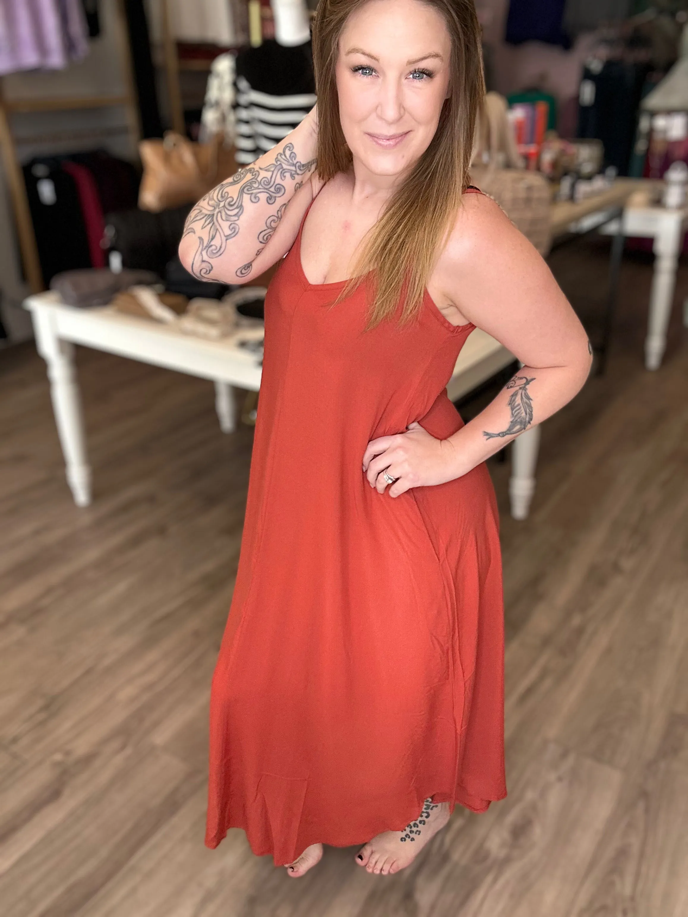 Rust Cami Dress