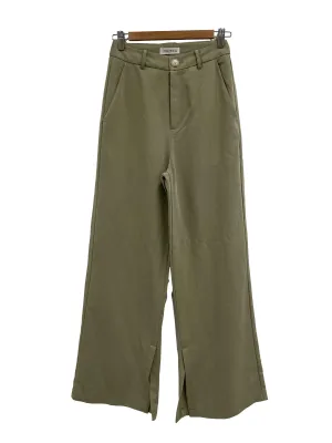 Sage Green Pleated Button Pants