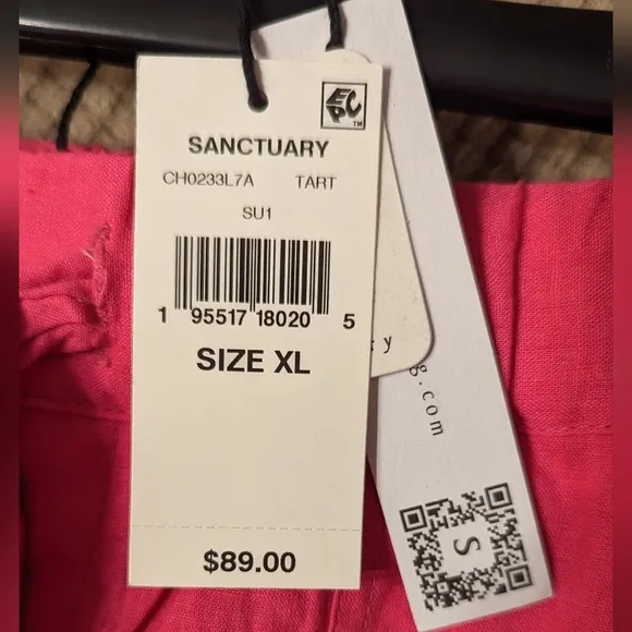 Sanctuary Tie Waist Midi Summer Deck Shorts NWT