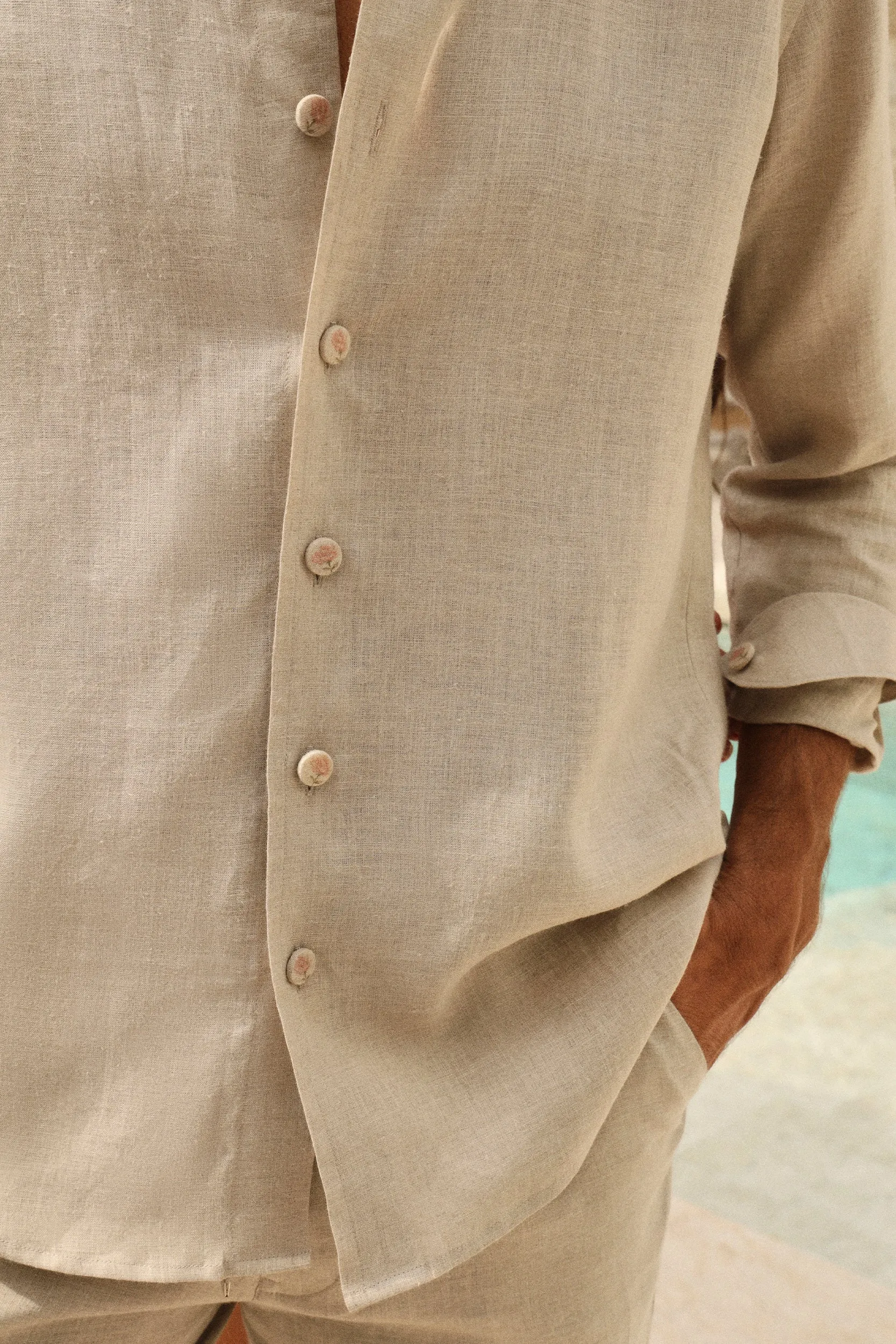 Sand Shirt - Man & Bali Shorts - Man (Natural Rose)
