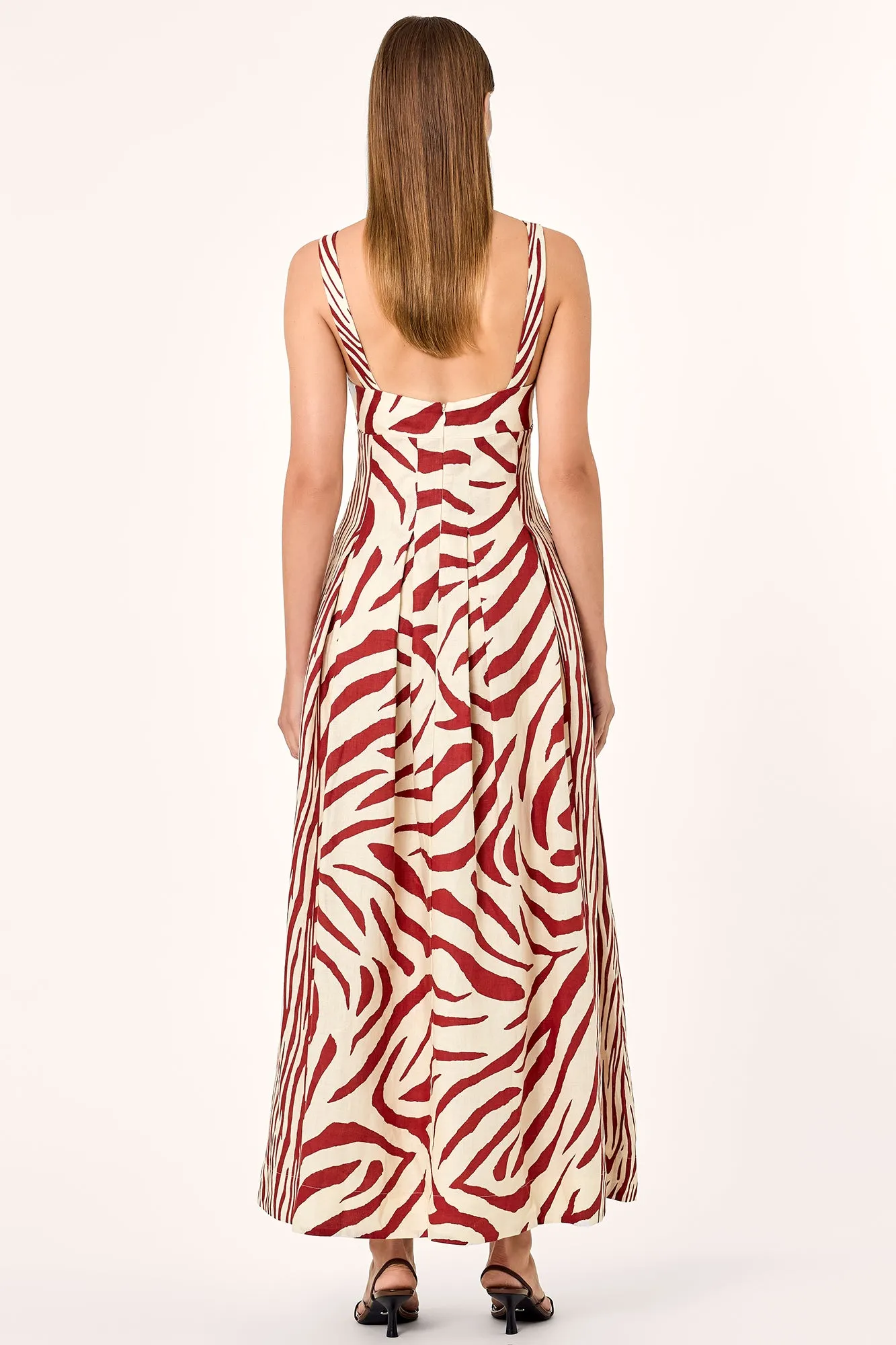 Selene Dress - Brick Toledo Print