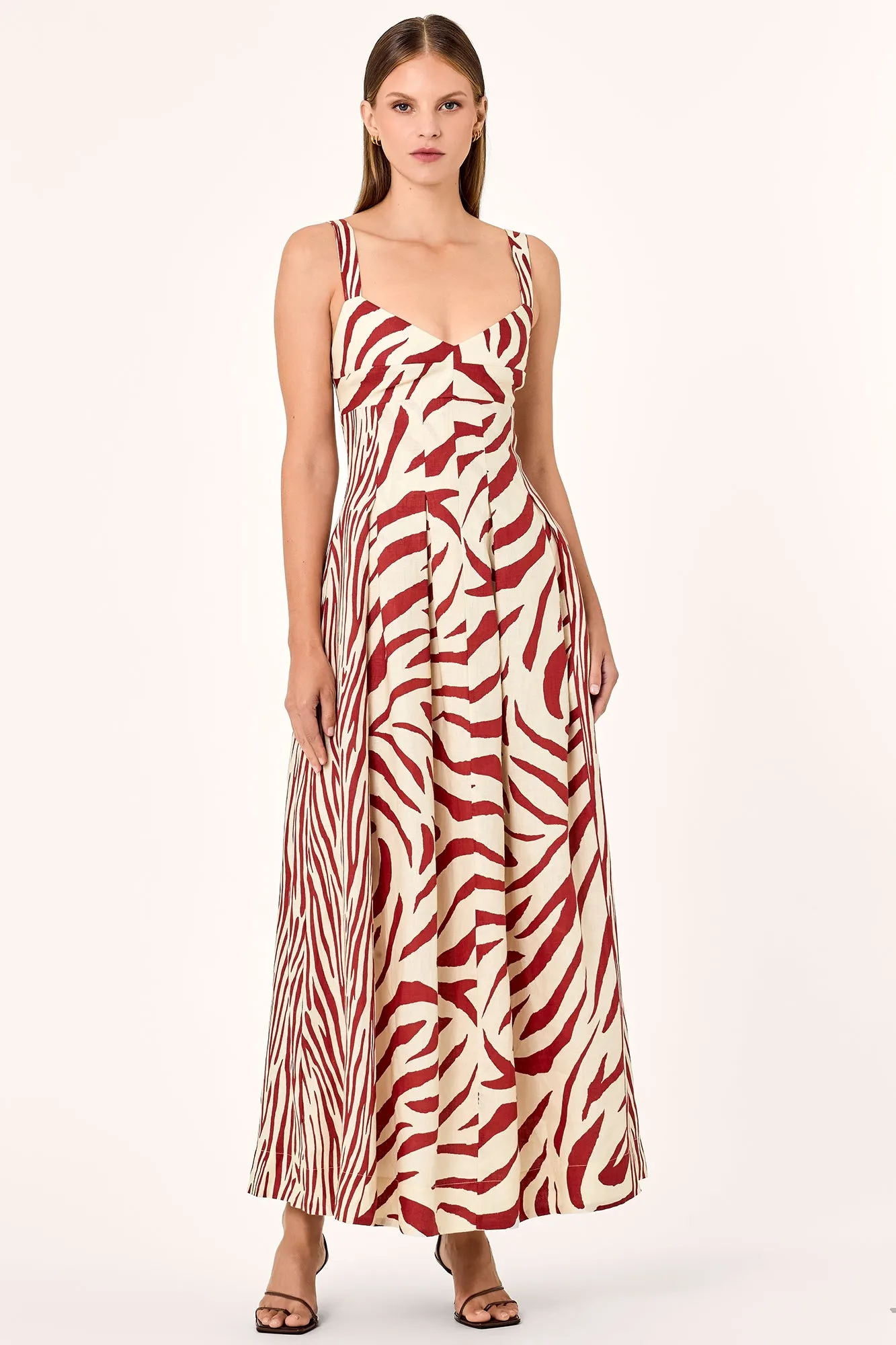 Selene Dress - Brick Toledo Print
