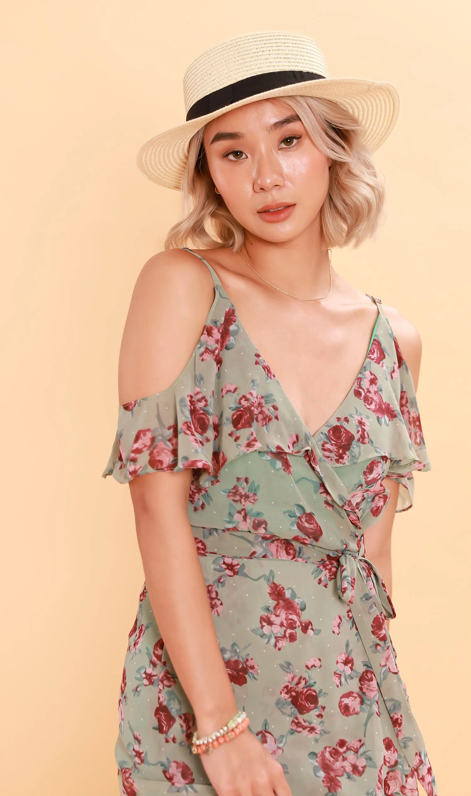 SELENE Open-Shoulder Dress
