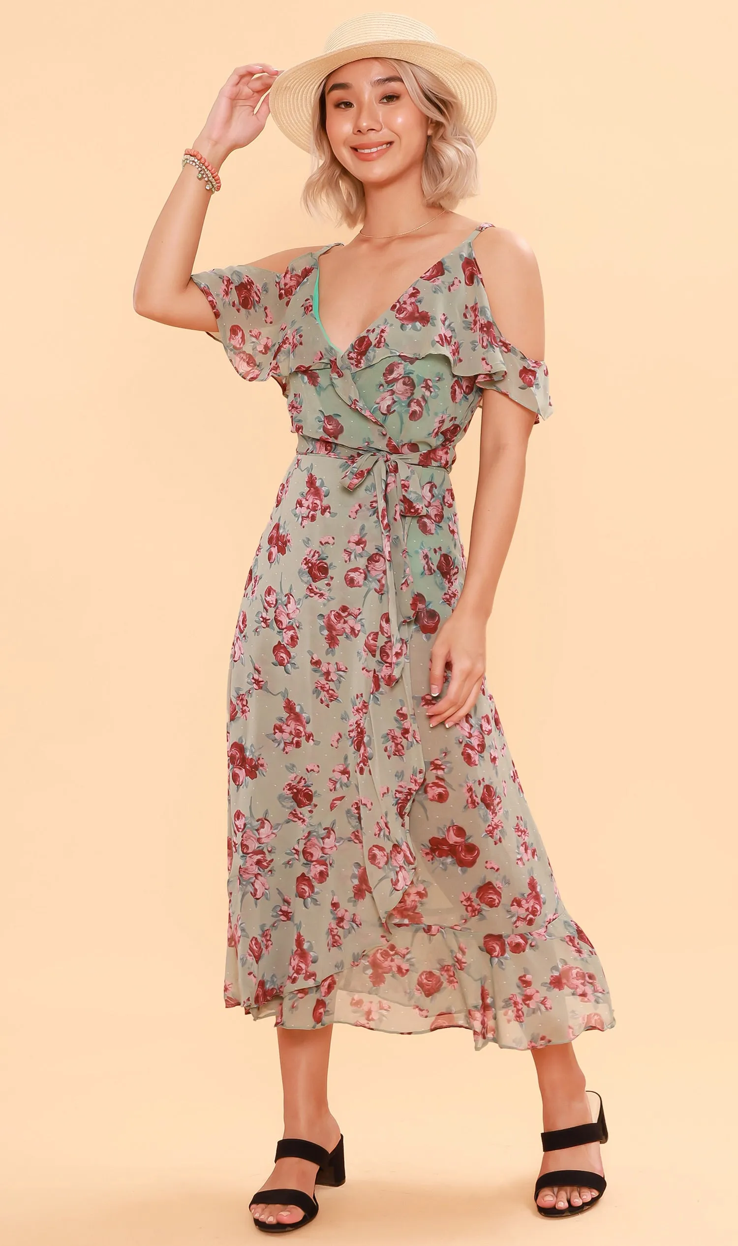 SELENE Open-Shoulder Dress