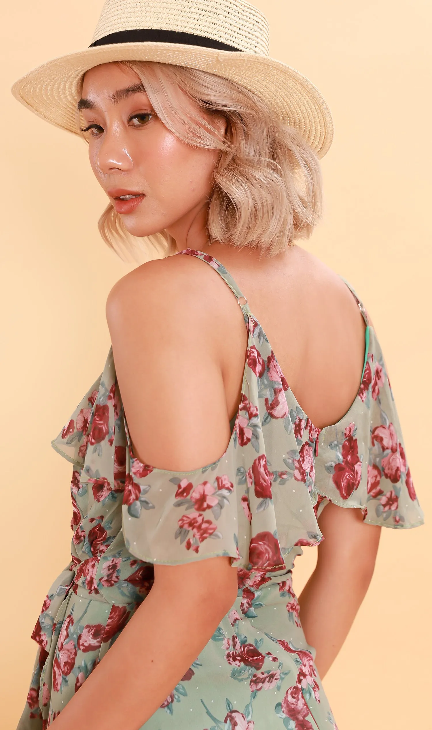 SELENE Open-Shoulder Dress