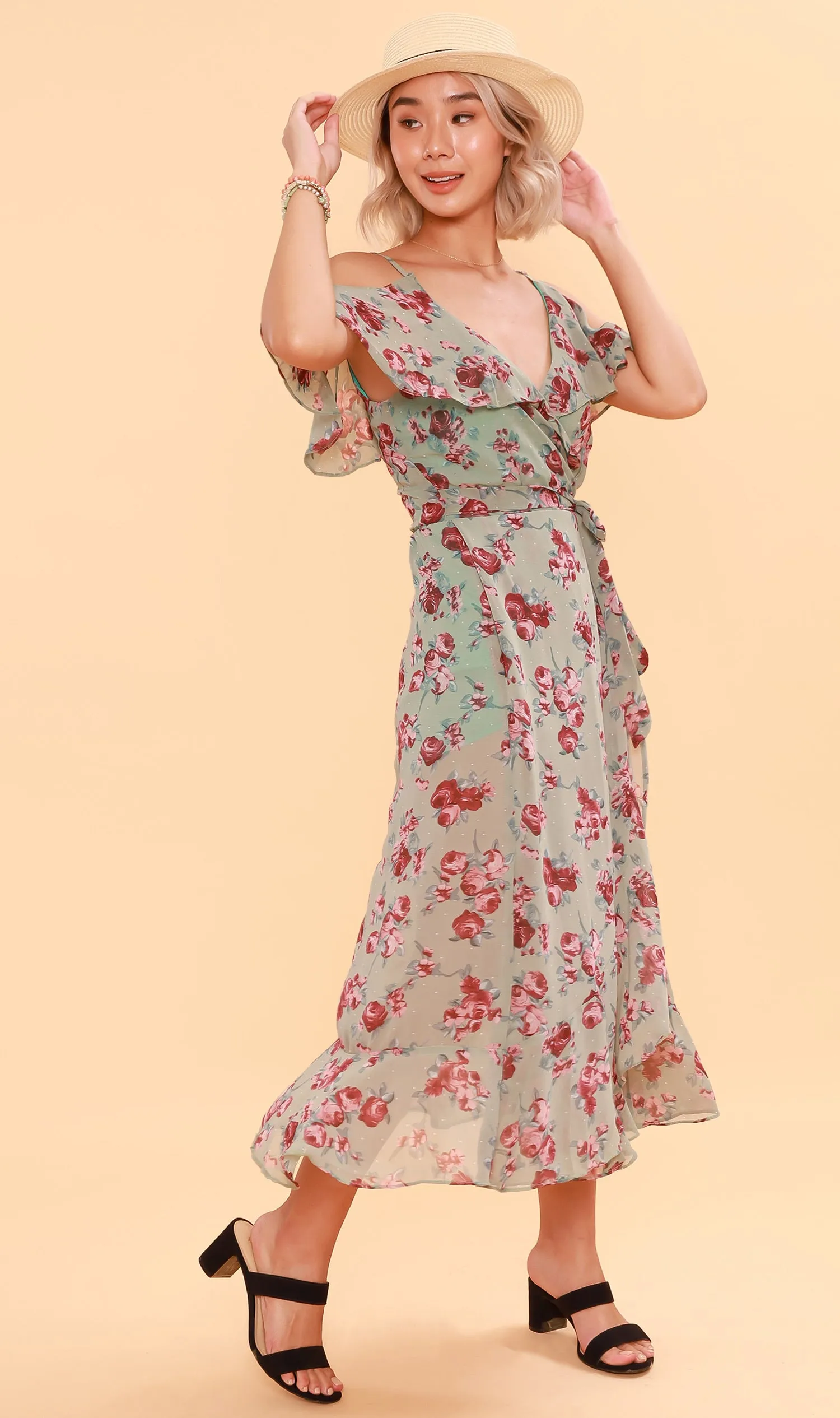 SELENE Open-Shoulder Dress