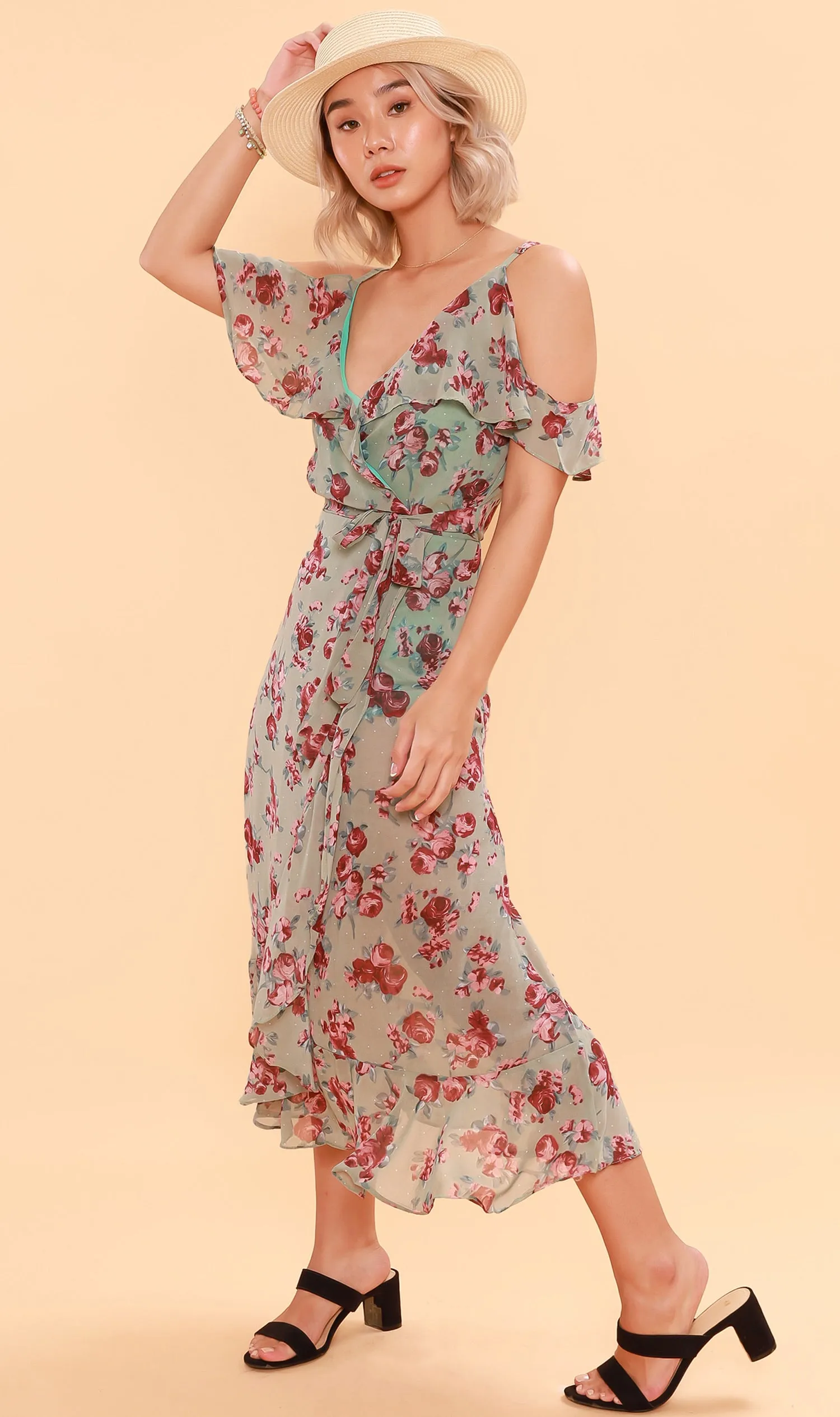 SELENE Open-Shoulder Dress