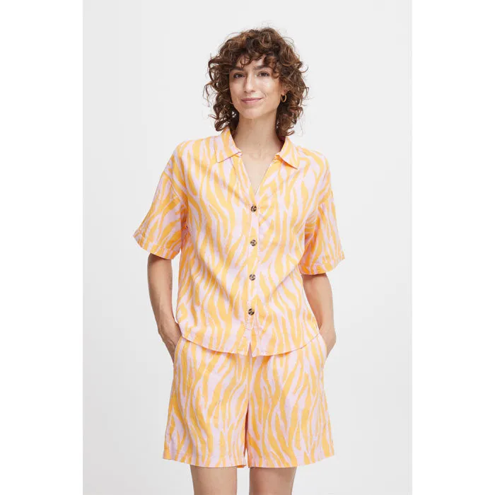 Shirt «FALAKKA» in Blazing Orange Animal Mix von b.young