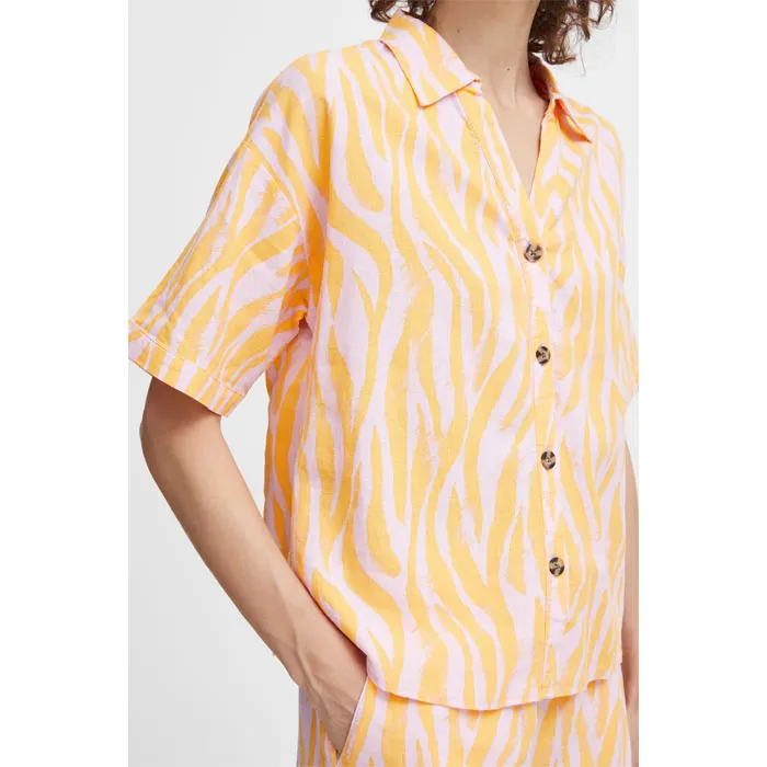 Shirt «FALAKKA» in Blazing Orange Animal Mix von b.young