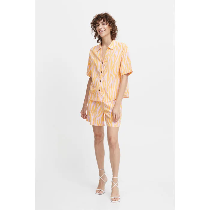 Shirt «FALAKKA» in Blazing Orange Animal Mix von b.young