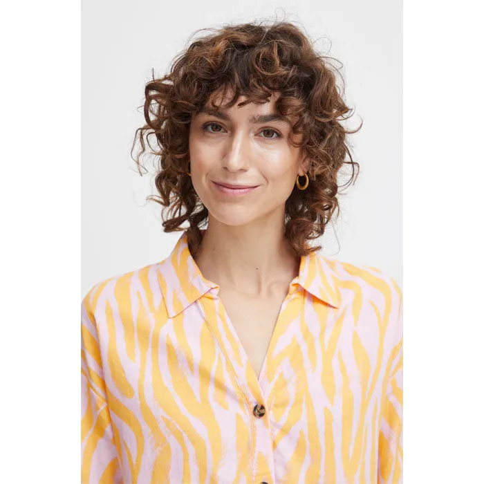 Shirt «FALAKKA» in Blazing Orange Animal Mix von b.young