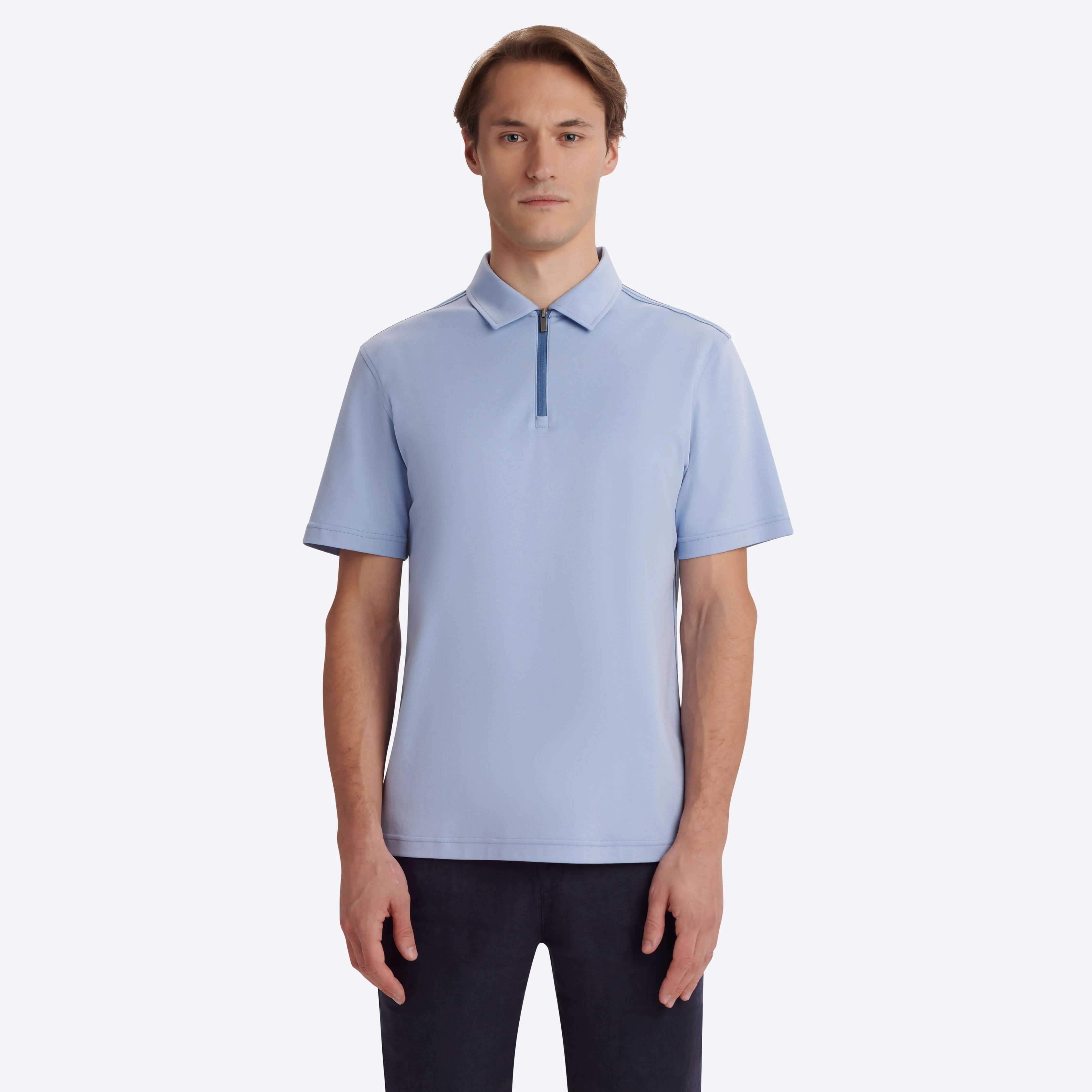 Short Sleeve Quarter Zip Polo