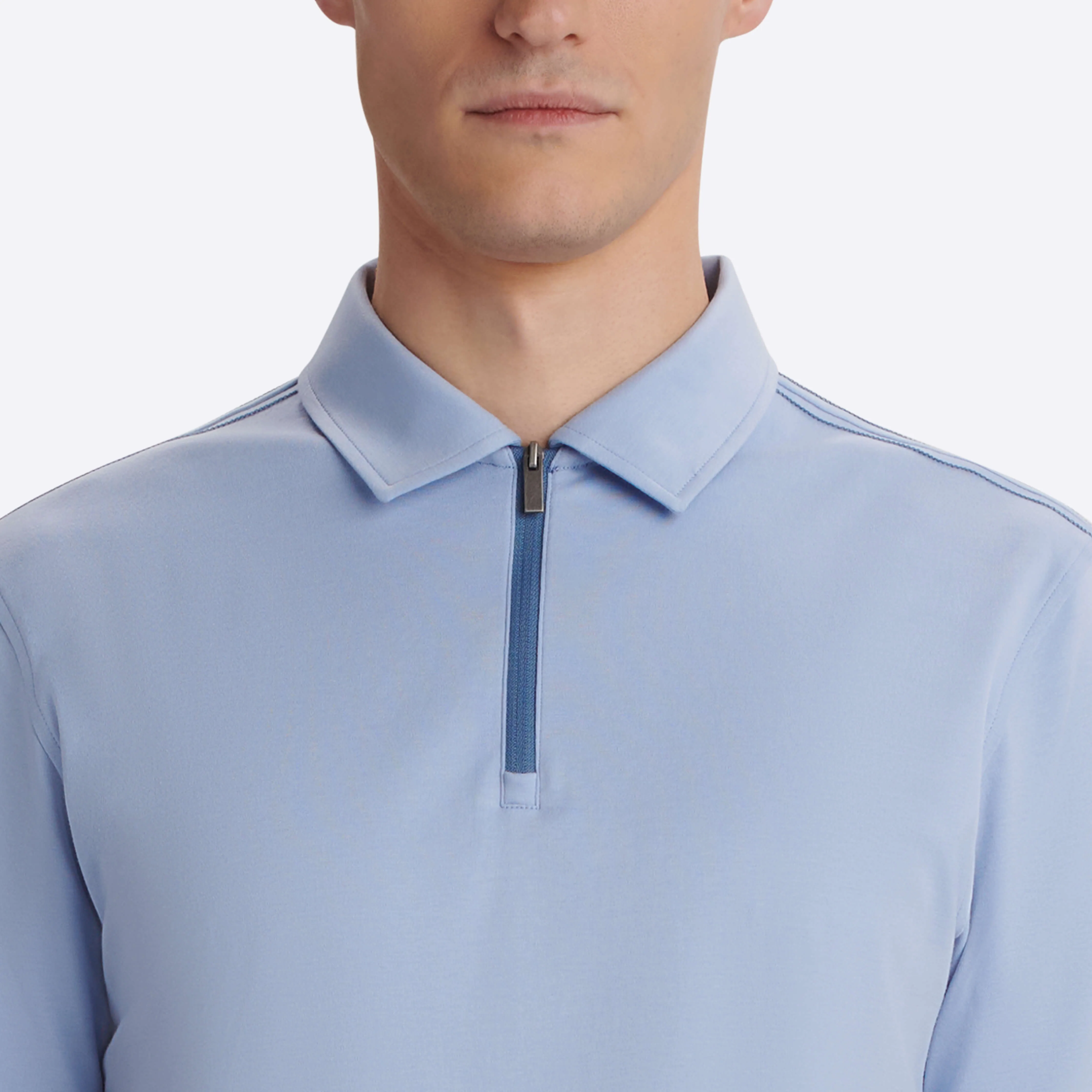 Short Sleeve Quarter Zip Polo