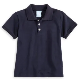 Solid Short Sleeve Pima Polo -- Navy