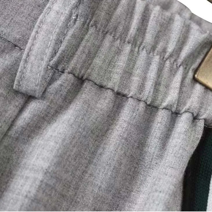 Striped Elastic Waist Pants