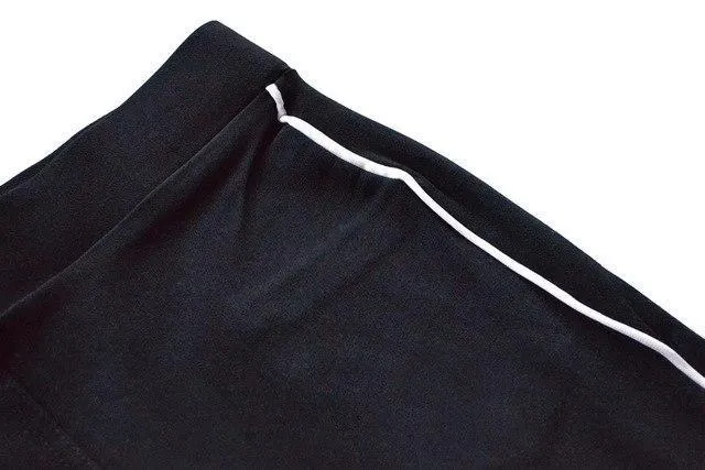 Striped Elastic Waist Pencil Pants