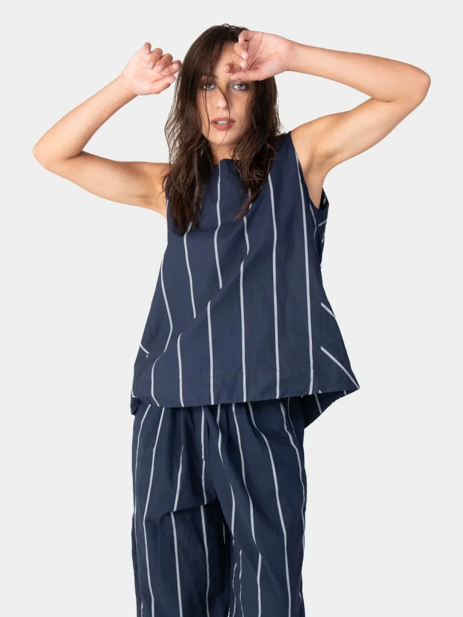 Striped Hi-Lo Tank Top