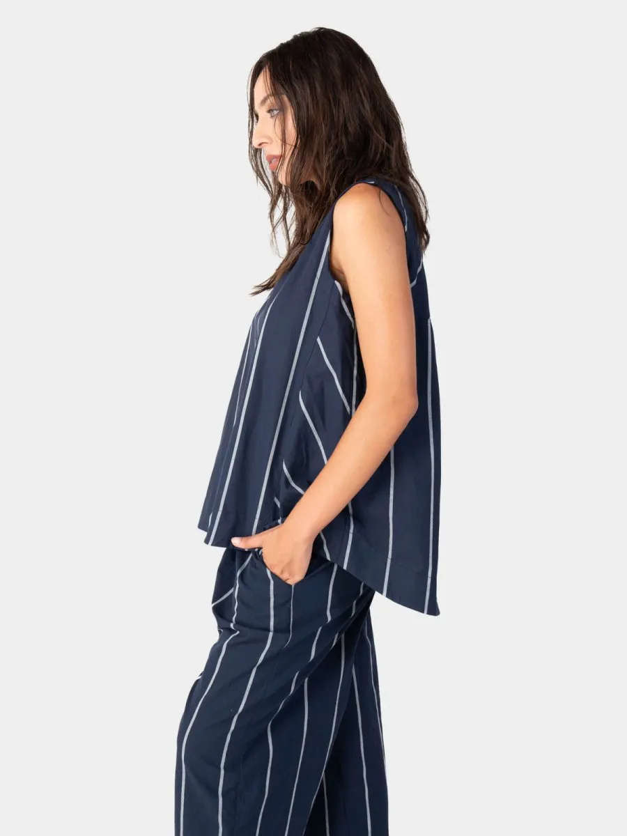 Striped Hi-Lo Tank Top