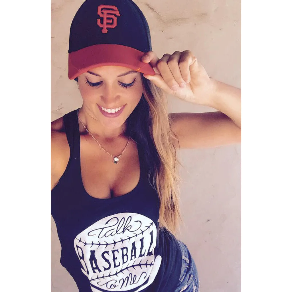 Talk Baseball To Me Tank Top
