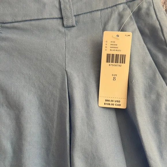 The Avery Pleated Trouser Shorts by Maeve for Anthropologie size 8