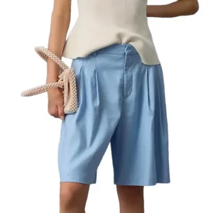 The Avery Pleated Trouser Shorts by Maeve for Anthropologie size 8