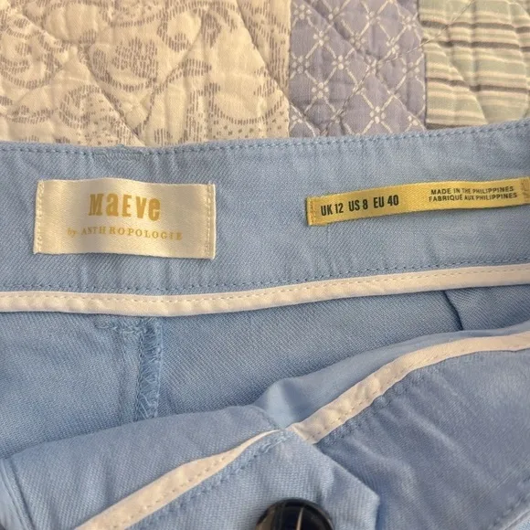 The Avery Pleated Trouser Shorts by Maeve for Anthropologie size 8