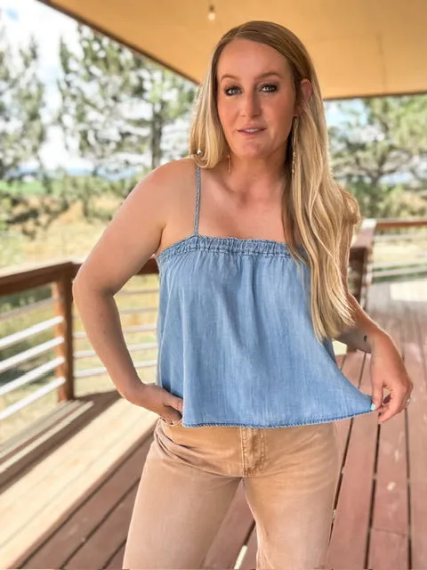The Cozumel Chambray Tank Top