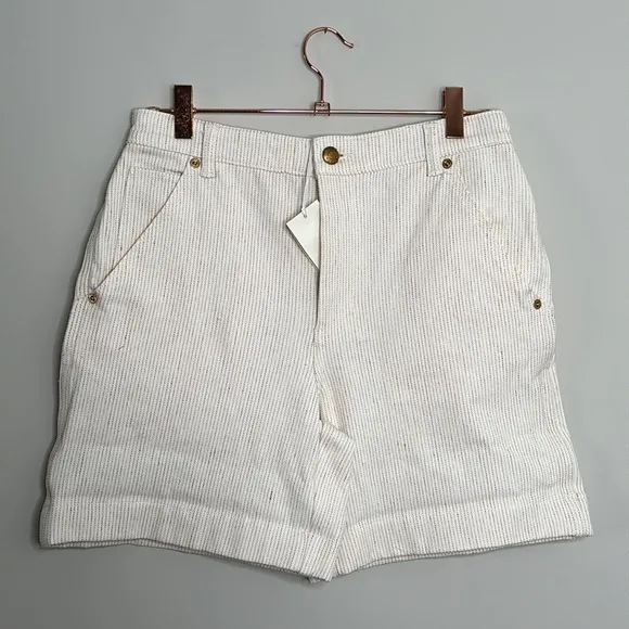 Tory Burch NWT Stripped Linen shorts Size 2