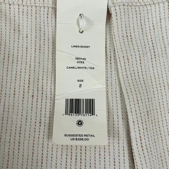 Tory Burch NWT Stripped Linen shorts Size 2