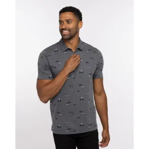 TRAVIS MATHEW MENS ENSENADA POLO - HEATHER DARK GREY