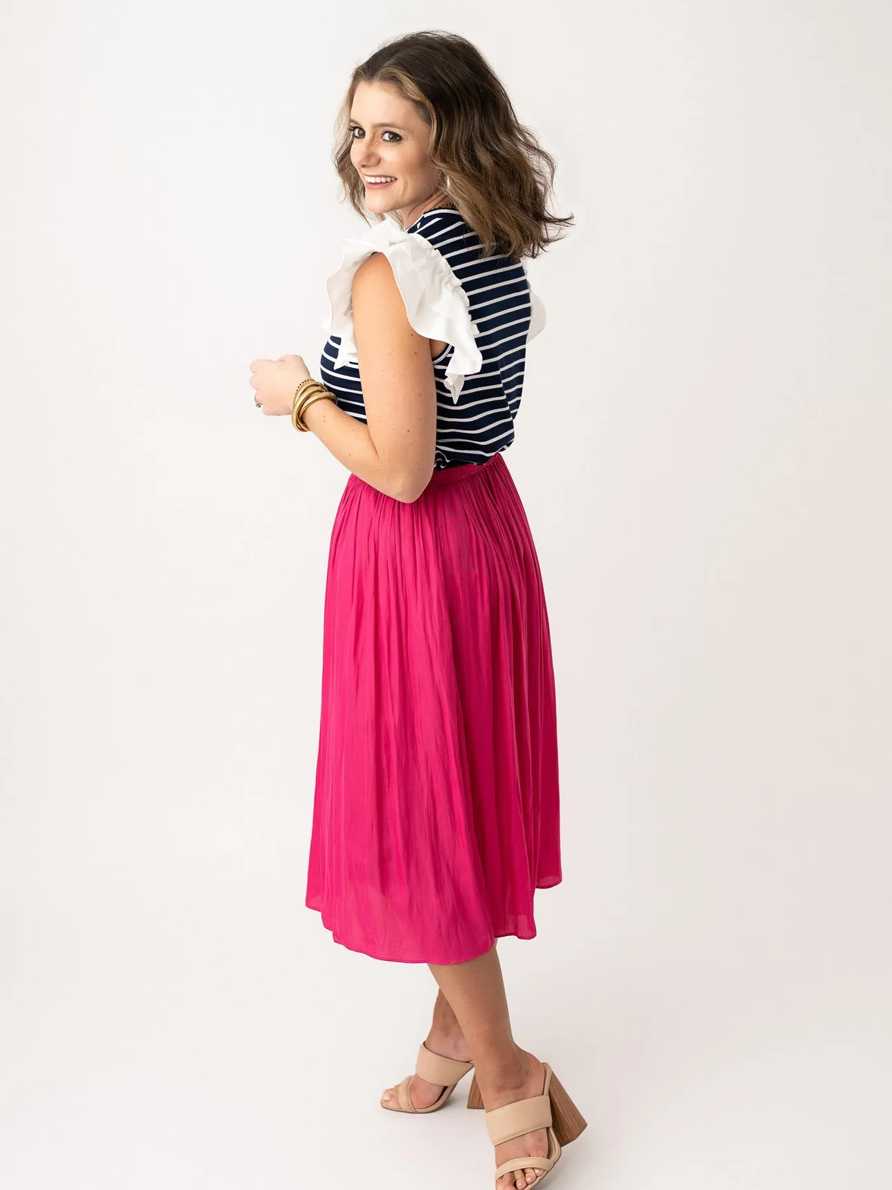 Twirl on Me Elastic Waist Skirt