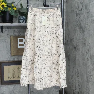 Universal Thread Women's Floral Print Mid-Rise Tiered Skirt 566128