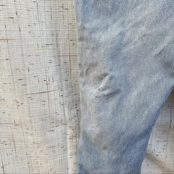 Vintage RoundHouse Bib Overalls Carpenter Denim Workwear Distressed