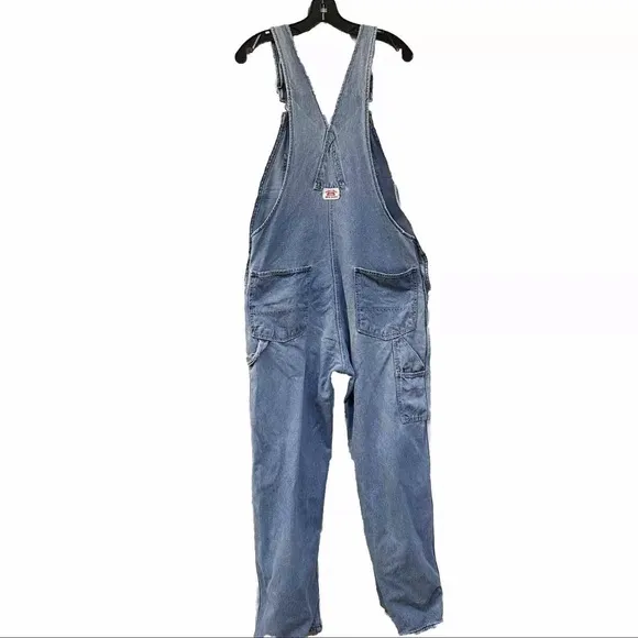 Vintage RoundHouse Bib Overalls Carpenter Denim Workwear Distressed