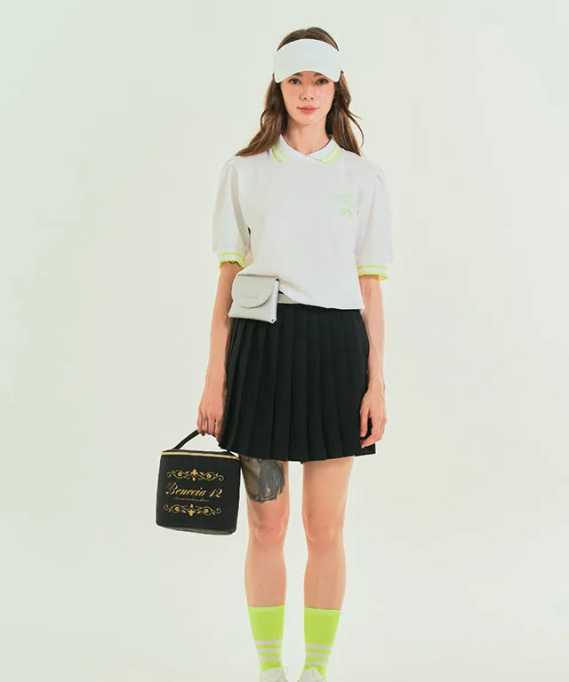[Warehouse Sale] BENECIA 12 Pleated Culottes Shorts - Black