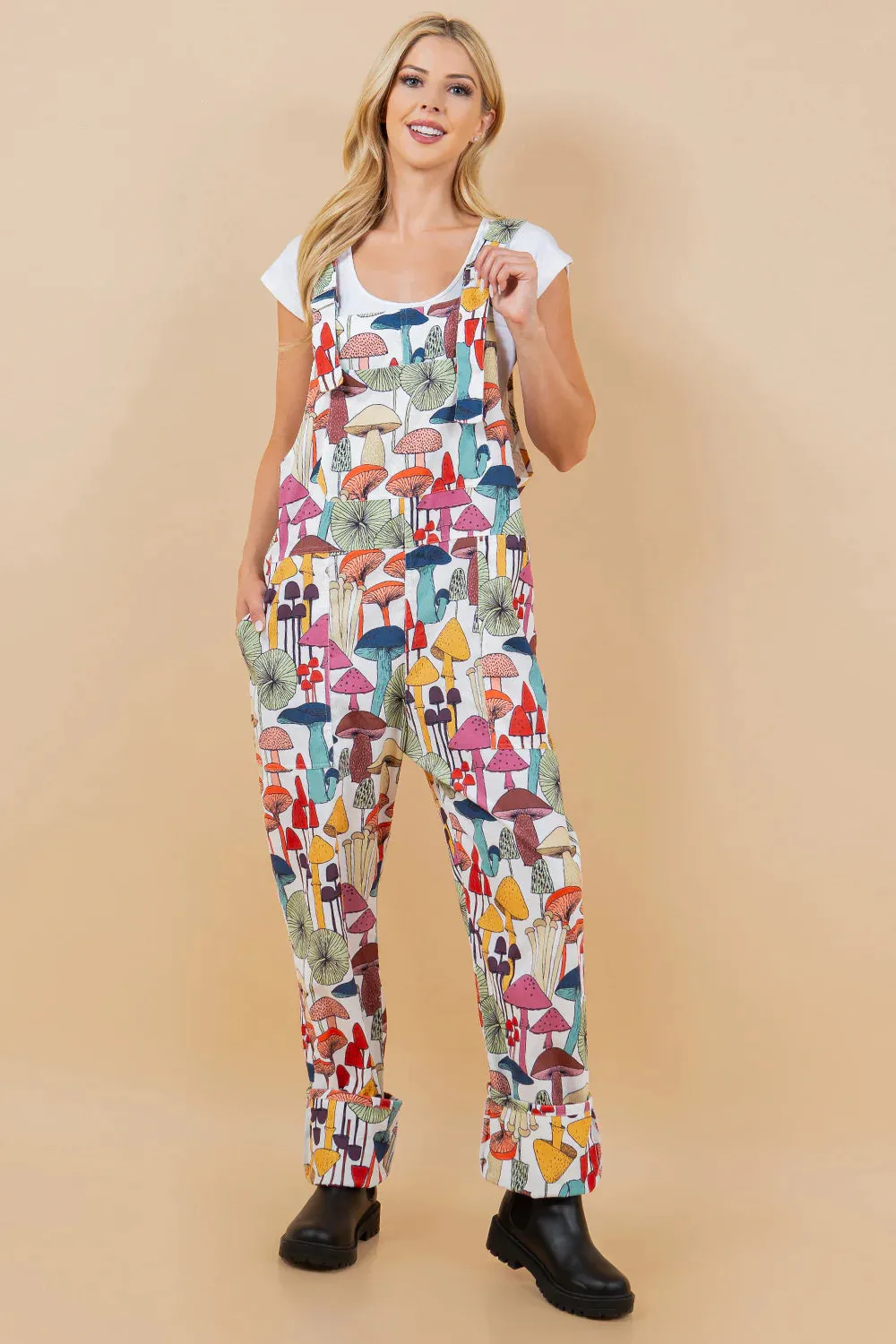 White Mushroom Overalls