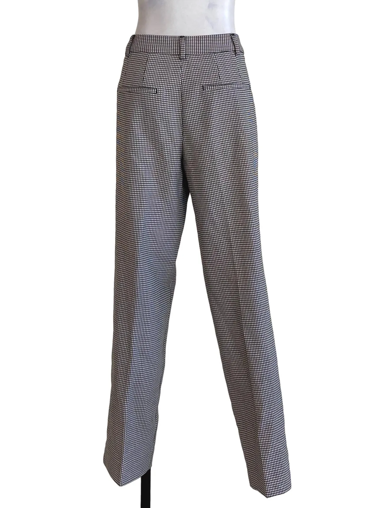 White Shepherd Check Formal Pants
