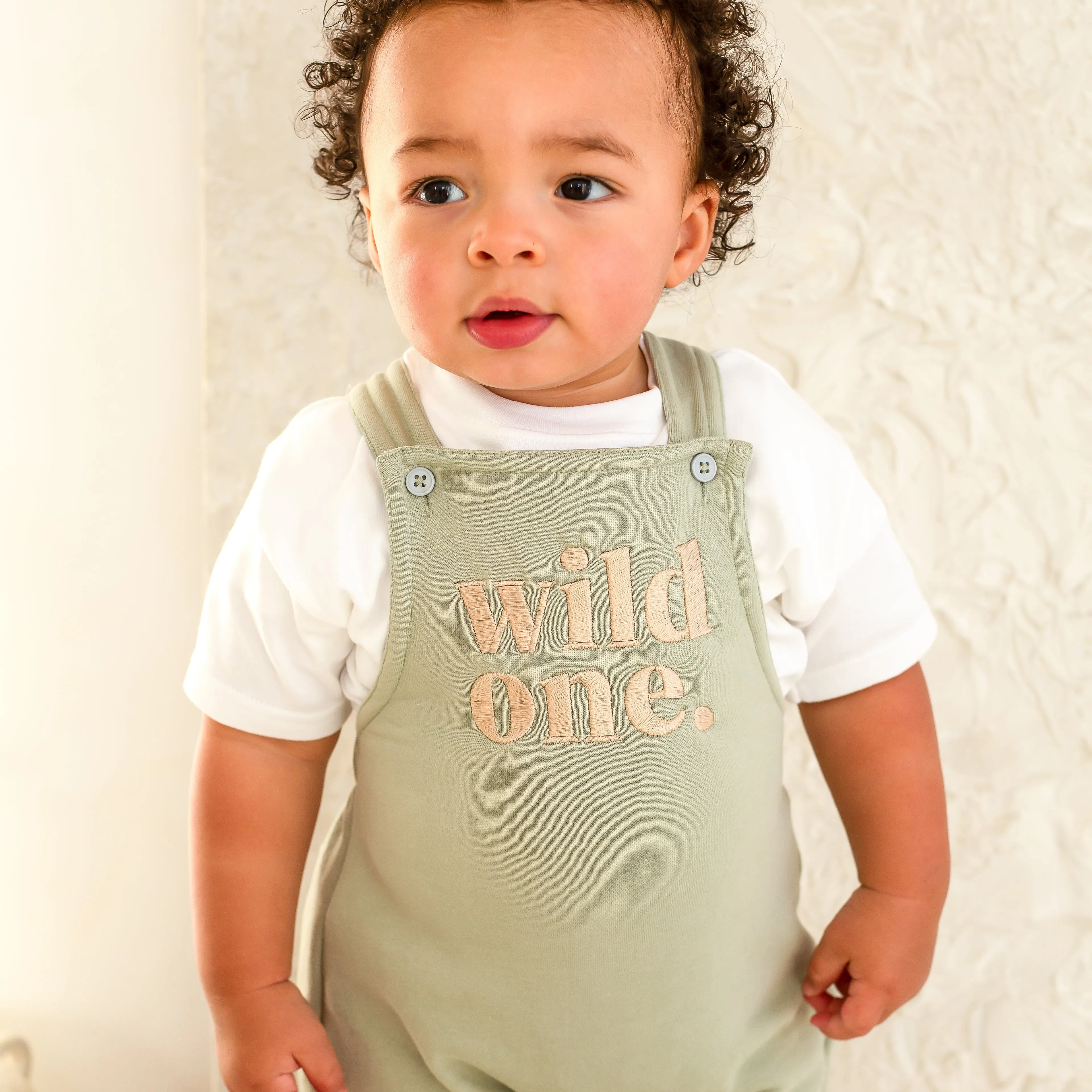 Wild One Birthday Dungarees - Embroidered
