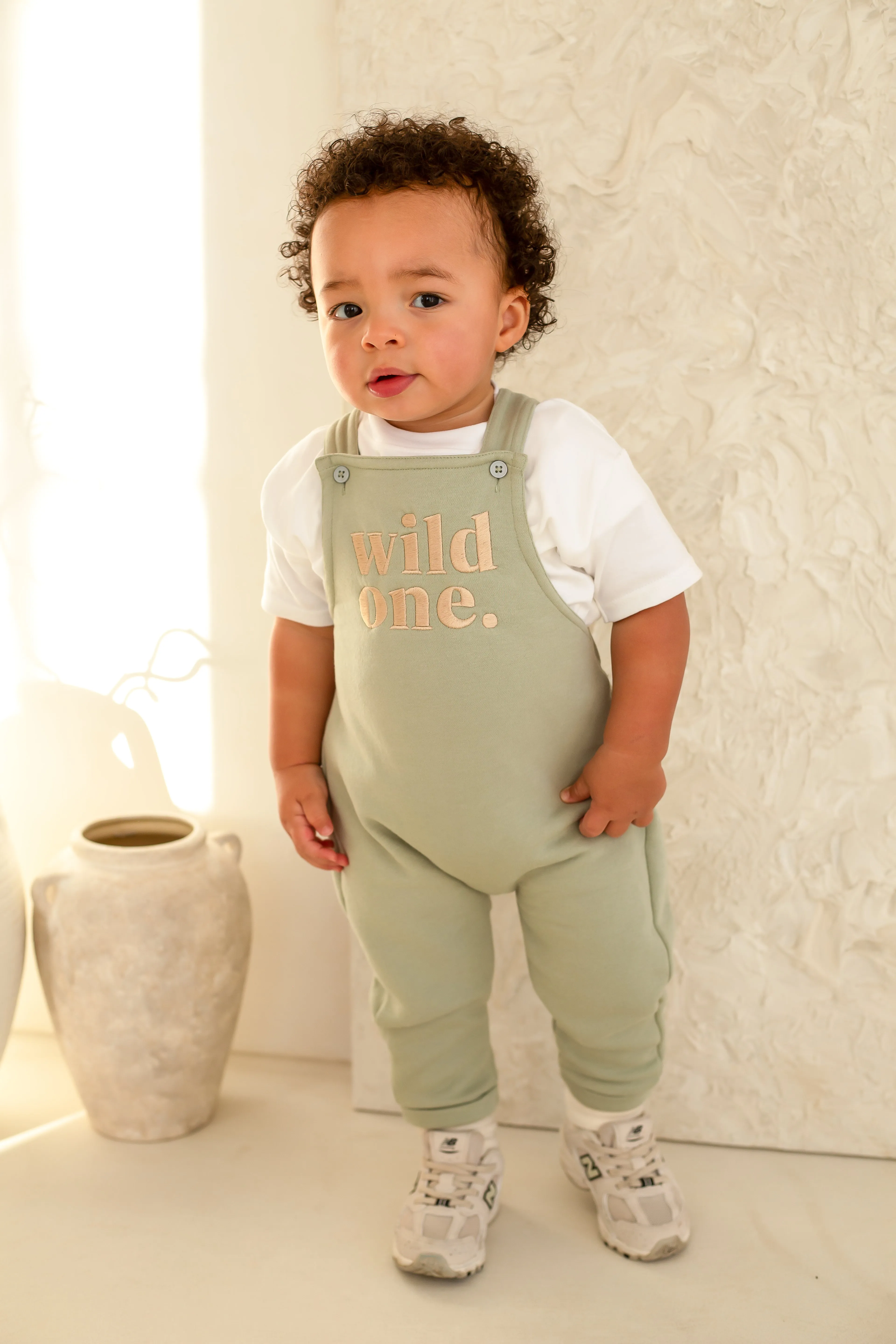 Wild One Birthday Dungarees - Embroidered