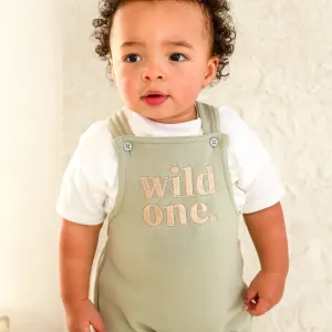 Wild One Birthday Dungarees - Embroidered