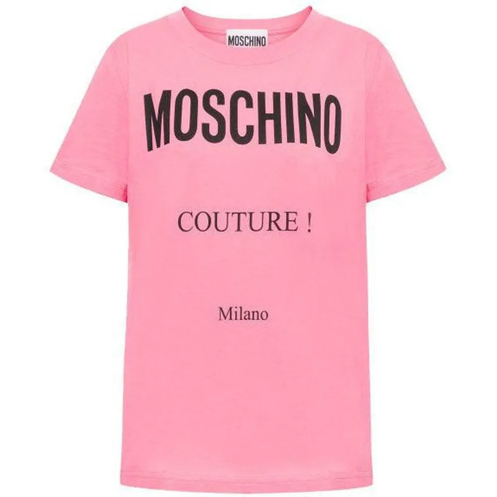 Women's Cotton T-shirt With Moschino Couture Print