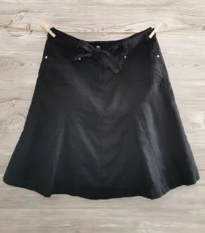 WOMENS SIZE 12 - LINEA DOMANI, Black Linen Skirt EUC B44